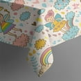 thumbnail image 5 of Fairy Princess Rainbow Pattern Rectangle Tablecloth 60"x102",Waterproof Polyester Rectangle Table Cloth, Wipeable Spillproof Polyester Tablecloth for Dining, Camping, Indoor and Outdoor, 5 of 6