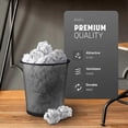 thumbnail image 3 of Black Non-slip Stylish & Sturdy Metal Waste Paper Bin for Home, Bedroom, Office, Bathroom, Living Room & Kitchen ,with Sleek Design, 3 of 5