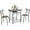 Drift Brown, variant on YEXJ 3-Piece Dining Room Table Set, Kitchen Table & Chair Sets for 2, Compact Table Set w/Steel Legs, Built-in Wine Rack for Breakfast Nook, Small Space, Apartment,31.5x21x29" (LxWxH)-Black