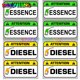 thumbnail image 2 of Atención carburante de gasoil diésel, atención esencia SUPER 95 98 carburante pegatinas de vinilo autopartes calcomanías de ventana PVC, 2 of 4