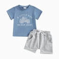 thumbnail image 4 of Baby Boy Outfit A Little Dirt Never Hurt Tractor Print Short Sleeve Top And Elastic Solid Shorts 2-Piece Set, 4 of 4