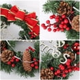 thumbnail image 4 of Artificial Christmas Wreath Flocked with Mixed Decorations and Pre-Strung White LED Lights, Delicated Gift for Holiday Decoration, 4 of 12
