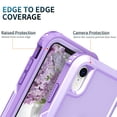 thumbnail image 2 of Nalacover For iPhone XR Slim Case,Luxury Hybrid Hard PC and TPU Rugged Bumper 3-In-1 Rotatable Magnetic Ring Kickstand Four Corner Guard Shockproof Anti-Scratch Back Phone Cover, Purple, 2 of 7