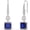 Blue, variant on 18K White Gold Plated Sterling Silver Square Asscher Cut Cubic Zirconia Dangle Earrings for Women Square CZ Diamond Drop Dangling Earrings for Women Mom
