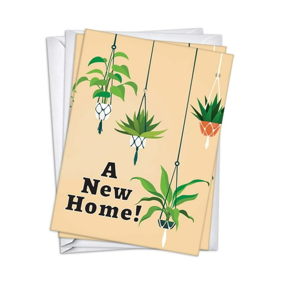 Potted Plants New Home Housewarming Cards | 1 Pack Single (5x7)
