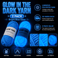 thumbnail image 5 of Glow in the Dark Yarn 2 Pack - Luminous Polyester Yarn for Knitting Crocheting - 55 Yards Each - DIY Glowing Yarn for Crafts Sewing Embroidery - Glow Yarn for Night Projects Home Decor, 5 of 8