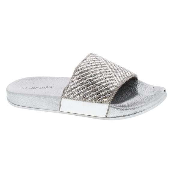 Static Fashions Womens Polly-268 Sparkling Metallic Dazzling Slipper Sandals