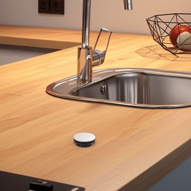 unbranded Cubre Agujeros Para Fregadero De Cocina En Inoxidable Con Decorativo Y Fácil Instalación
