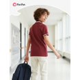 thumbnail image 5 of PatPat Boys Polo Shirts Short Sleeve Collared Button Placket School Tops13-14Y, 5 of 7