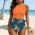 thumbnail image 4 of Guluxicc Two Piece Swimsuits for Women Tummy Control High Waisted Swim Bathing Suits for Summer Beach Vacation, 4 of 8