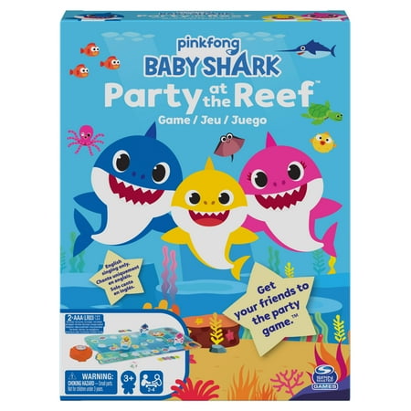 Pinkfong Baby Shark, Party at the Reef Board Game, for Families and Kids Ages 3 and up, Plays Baby Shark Song