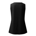 thumbnail image 6 of Summer Sleeveless Top For Women Casual Solid Color Crewneck Vest Ladies Soft Beach Tank Top Shirts Blouse, 6 of 6