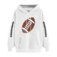 thumbnail image 2 of Heisall Womens Hoodies Rugby Print Pocket Drop Shoulder Long Sleeve Tops Fashion Casual Pullover Hooded Sweatshirts, 2 of 3
