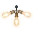 thumbnail image 3 of FSLiving 1-Pack Retro Vintage Style Adjustable Titl Angle H-Type Track Head Lighting Brass E26 Base Track Light Fixture for Gallery Loft Aisle Living Room Kitchen Bulb and Track Not Included, 3 of 8