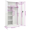 thumbnail image 4 of vidaXL Locker Cabinet White 90x40x180 cm Steel, 4 of 5