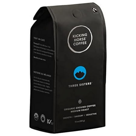 Three Sisters, Kicking Horse Coffee, Medium Roast, Ground, 10 oz - Certified Organic, Fairtrade, Kosher Coffee