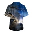 thumbnail image 3 of Men's Short Sleeve V Neck Print Chest Pocket Carer Top 5XL, 3 of 3