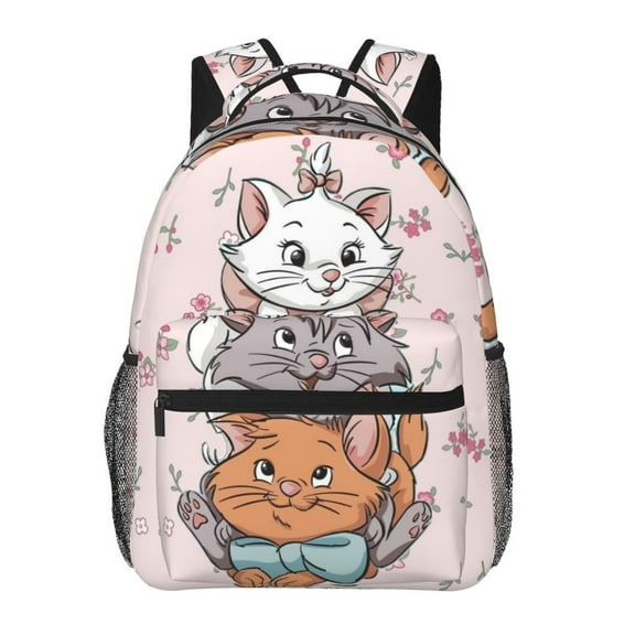 Aristocats Backpack Cute Printed Lightweight Casual Unisex Laptop Computer Bookbag School Hiking Work Business Travel Daypacks Gifts