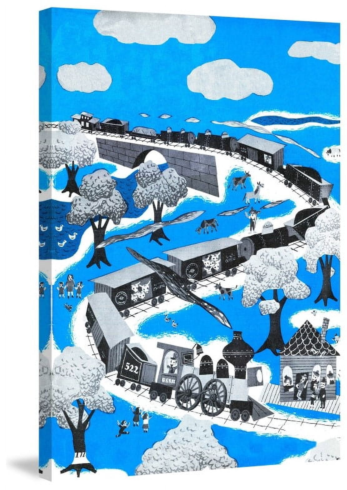 Marmont Hill "Circus Train" by Curtis Painting Print on Canvas