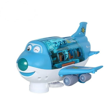Airplane Toys for Kids Bump and Go Action Toddler Toy Plane with Led Flashing Lights and Sounds for Boys & Girls 3 - 12 Years