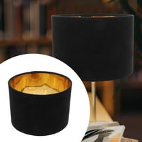 WRISTBIQUE Black Round Fabric Lampshade for Table Lamps Simple Design Decorative Lighting 1Pcs