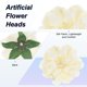thumbnail image 2 of Uxcell 30-Pack Cabezas de Peonías Artificiales, Cabeza de Peonía de Seda Falsa de 2.4 Pulgadas para Boda/Ramo/Pared de Flores [Beige, 6cm], 2 of 7
