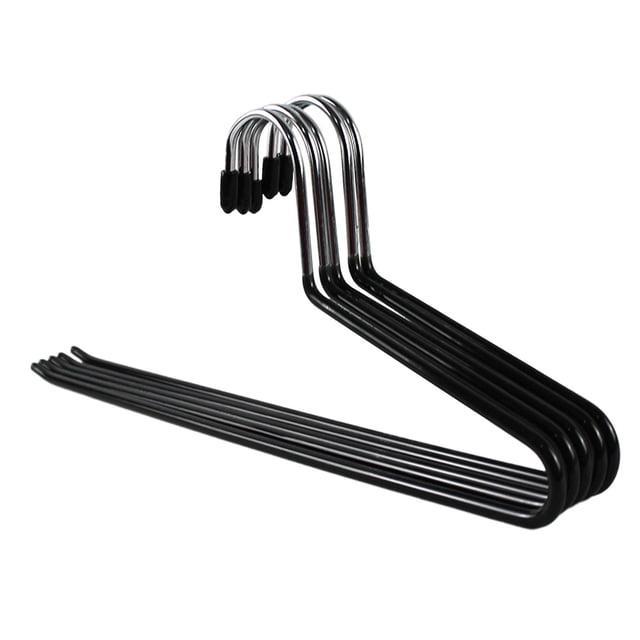 5 Uds Perchas de Acero para Pantalones Almacenamiento de Pantalones Multifuncionales Estante Colgante para Guardarropa Organizador de Armario Negro BLESIY Percha para pantalones