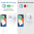 thumbnail image 2 of Cargador USB C Inibak PD de 20 W, adaptador de corriente para teléfono x2, blanco, 2 of 7