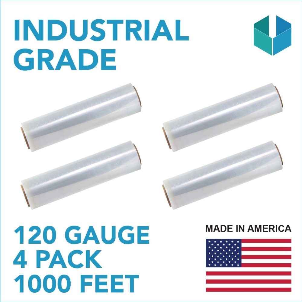 High Performance Hand Wrap Stretch Wrap Film 18 Inch x 120 Gauge x 1000