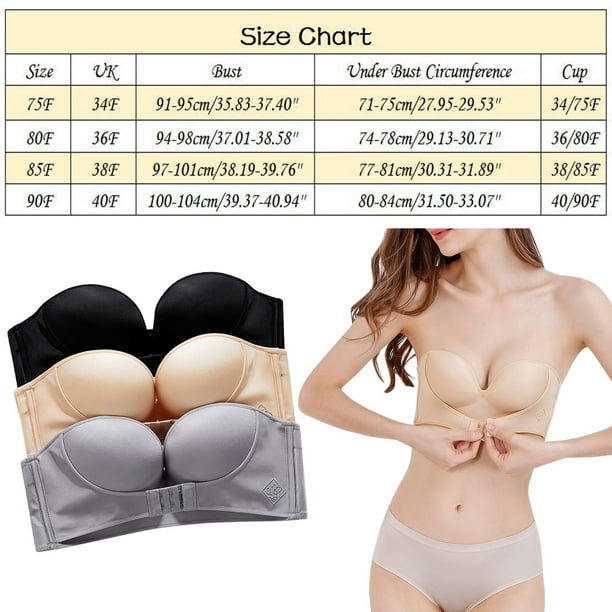 nsendm Female Underwear Adult Bra for Women Pack Womens 3PCS Solid