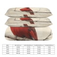 thumbnail image 2 of 3 Pcs Soft Bedding Set, Includes 1 Duvet Cover with Zipper And 2 Pillow,Shams Red Bird Northern Cardinal Queen(90"×90"), 2 of 8
