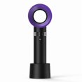 thumbnail image 1 of 1-Pack Bladeless Fan Handheld Small Fan Desktop Convenient USB Charging Model, Black, 1 of 2