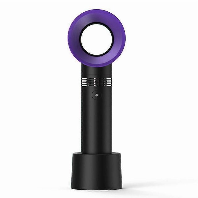 1-Pack Bladeless Fan Handheld Small Fan Desktop Convenient USB Charging Model, Black