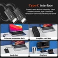 thumbnail image 4 of 1m Compatible with Thunderbolt USB 5 Cable 80GB Data Transfer 8K 60Hz Video PD 240W Fast Charging Co, 4 of 5