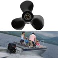 thumbnail image 3 of Boat Propeller, Aluminum Outboard Propeller 3 Blades Propeller Outboard Prop Parts  For Replace Part, 3 of 8