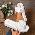 thumbnail image 2 of White Ladies Casual Leisure Footwear, Thick Sole Decor Open Toe Ventilated Slides, 2 of 7