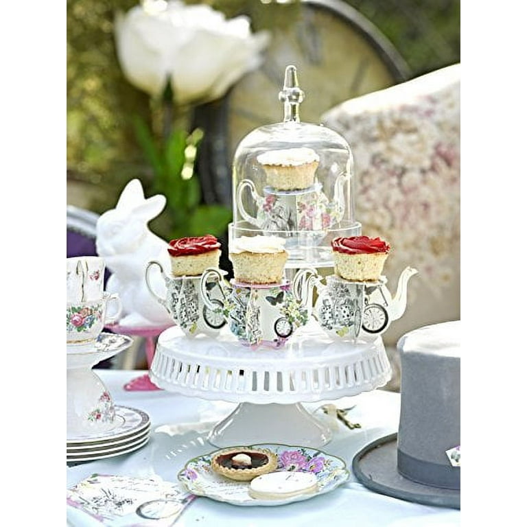 Teapot tower Alice centerpiece  Alice in wonderland tea party