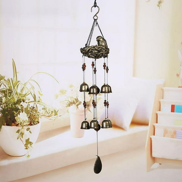 Relaxdays Set 2 Carillones Viento, Juego Campanas Metal Jardín, Interior Y Exterior, Colgante
