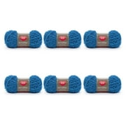 Red Heart Scrubby 4 Medium Polyester Yarn, Ocean 3.5oz/100g, 92 Yards (6 Pack)