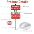 thumbnail image 3 of Sign No Invassing Private Property, 10 x 14 cm, con estaca, paquete de 3, 3 of 8