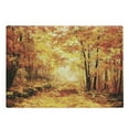 thumbnail image 1 of Country Cutting Board, Pale Shaded Autumn in the Forest Pastoral Calm Simple Life Nature Paint Away Art, Decorative Tempered Glass Cutting and Serving Board, Large Size, Orange Brown, by Ambesonne, 1 of 1