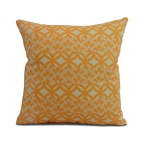 Simply Daisy, 18" x 18" Greeko Simple, Geometric Print Outdoor Pillow, Yellow