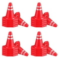 thumbnail image 1 of Cône de Stationnement Routier Miniature Cônes de Circulation en Plastique Rouge 20 Pcs, 1 of 1