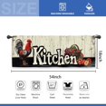 thumbnail image 3 of Farmhouse Rustic Kitchen Curtains 27.5W x 39L Inch Barn Door Brown Wood Wooden Country Vintage Rod Pocket Short Small Window Treatment Drapes Decor 2 Panels, 3 of 6