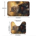 thumbnail image 3 of Xecao Lakeside Flower Field Cat 2-Piece Vintage Seamless Anti-Skid Mat Set, featuring a stylish pattern for a safe and elegant toilet rug experience, 3 of 6