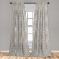 thumbnail image 5 of Ambesonne Grey Curtains, Paisley Victorian Pattern, Pair of 28"x84", Grey Beige, 5 of 5