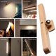 thumbnail image 5 of Aplique LED de madera para pared | Lámpara LED regulable y giratoria de 360° con batería recargable por USB | Luz nocturna con soporte magnético para dormitorio, baño, maquillaje, afeitado y sala de, 5 of 9