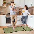 thumbnail image 4 of Cactus Succulent Doodle Kitchen Rugs Set of 2 Pieces, Non Slip Cushioned Anti Fatigue Mats for Kitchen Floor, 19.7"X27.6"+19.7"X47.2" Heavy Duty Comfort Standing Mats, 4 of 6