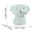 thumbnail image 3 of GQDIN Ceramic Cartoon Succulent Flower Pots for Home - Animal Themed Potted Planters with Drainage Holes for Plants | Personalized Creative Office Decor,Ideal for Desk,Shelf,Garden Display, 3 of 9