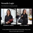 thumbnail image 5 of Women Long‑Sleeve Non‑Sheer Button‑Down Work Blouse, Breathable Business‑Casual Office Daily Tops, 5 of 16